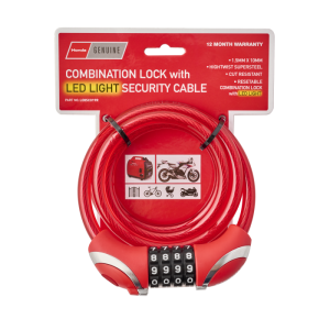Security Cable with LED light & Combination Lock