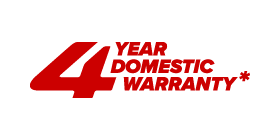 4 Year Domestic Warranty*